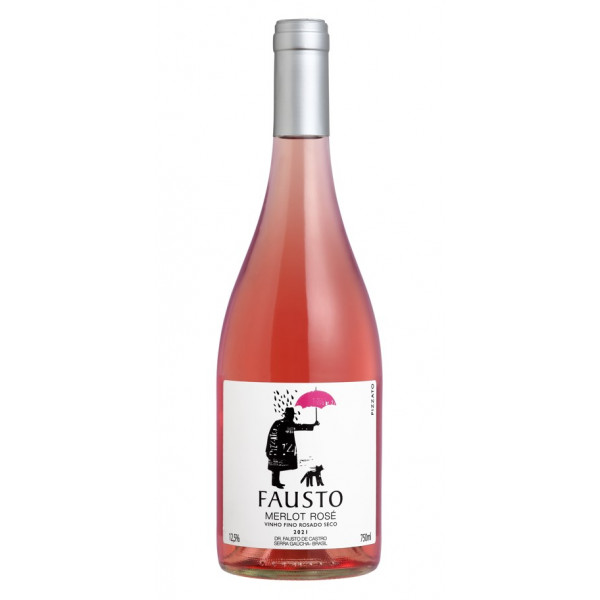 Vinho Fausto (de Pizzato) Merlot Rosé 750ml