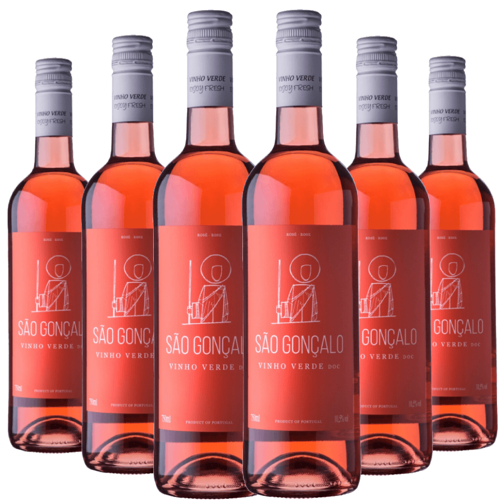 Kit 6 Vinhos São Gonçalo Rosé D.O.C Vinho Verde