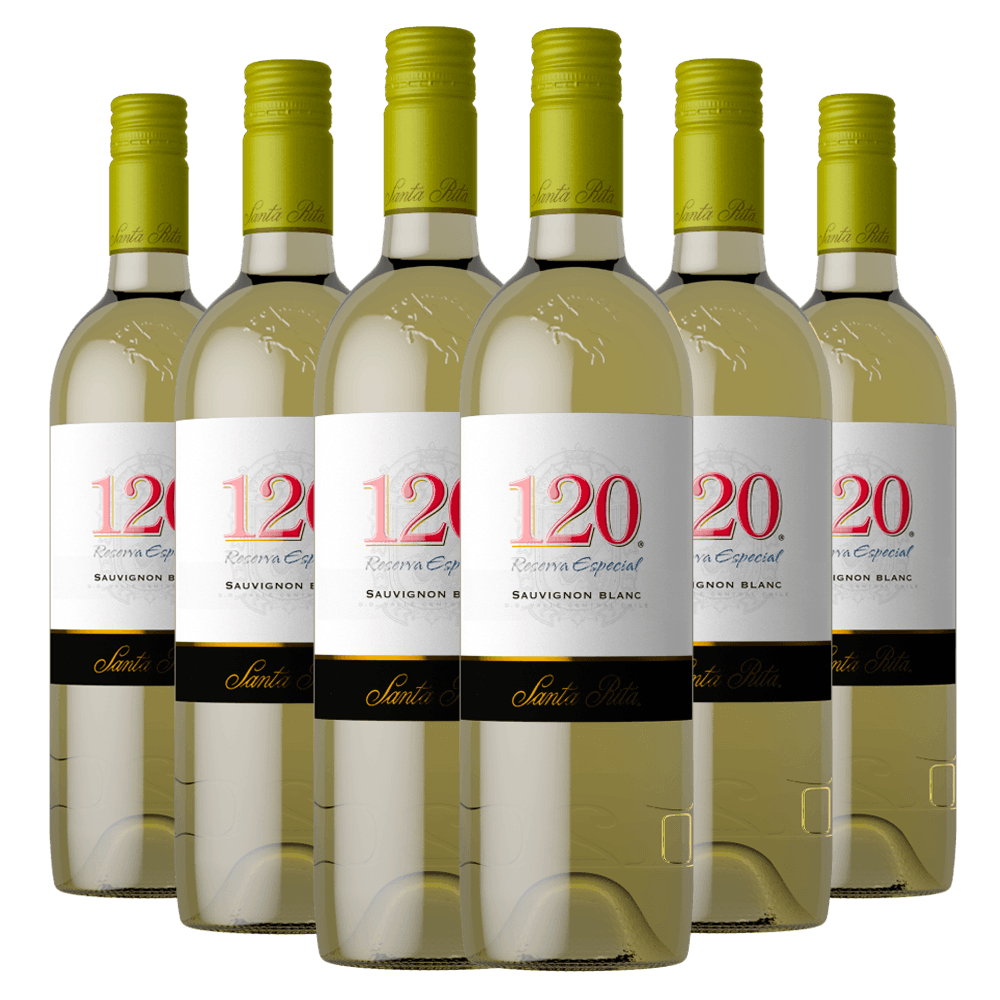 Kit Caixa Fechada 6 Vinhos Branco Santa Rita 120 Sauvignon Blanc