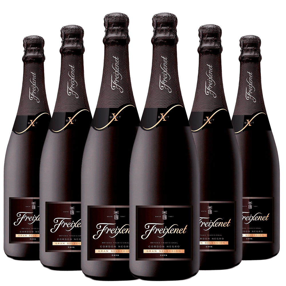 Kit Caixa Fechada 6 Cava Freixenet Cordon Negro Brut