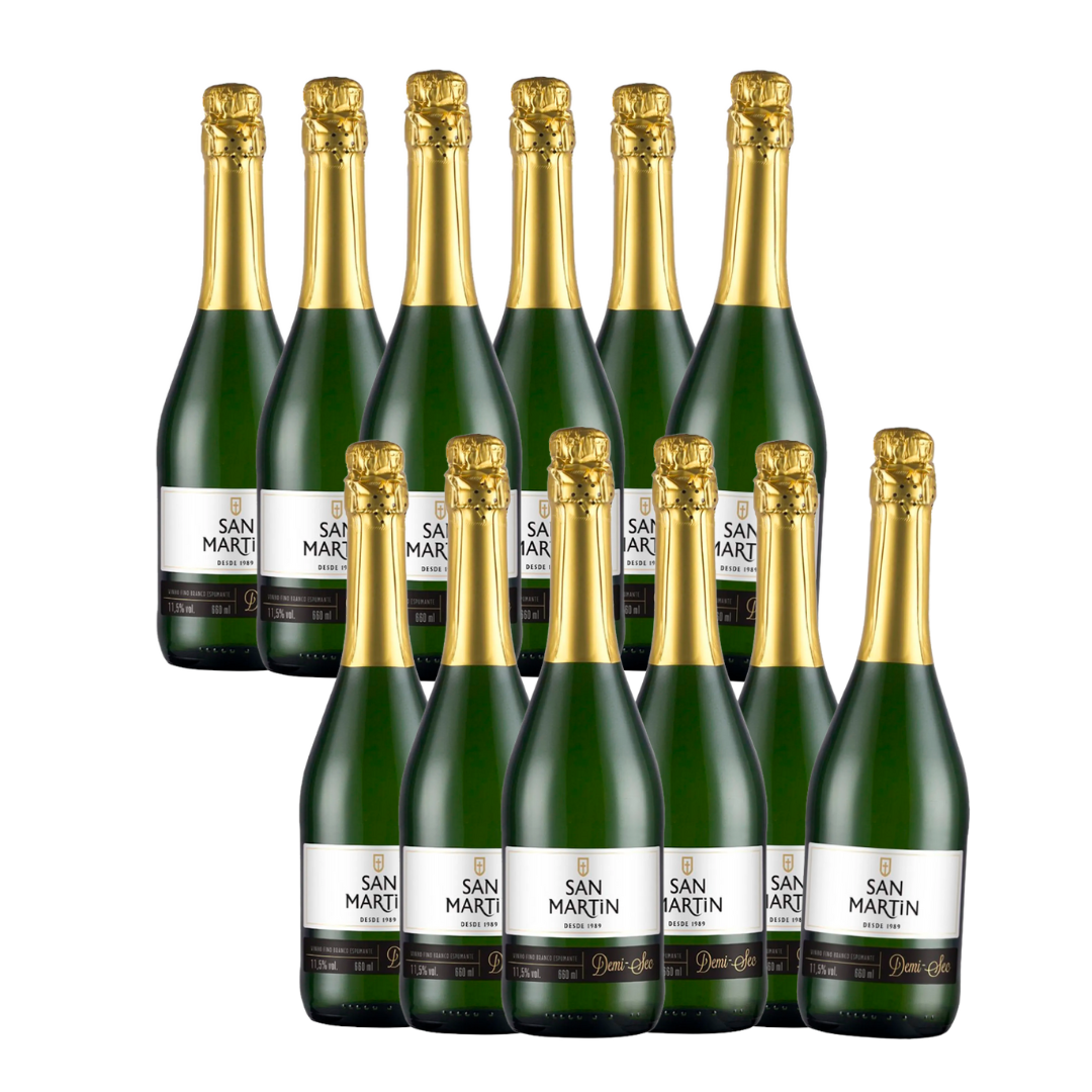 Pack 12 Espumantes San Martin Demi Sec 660ml