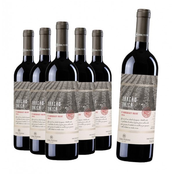 Pack 6 Vinhos Casa Perini Fração Única Cabernet Franc 750ml