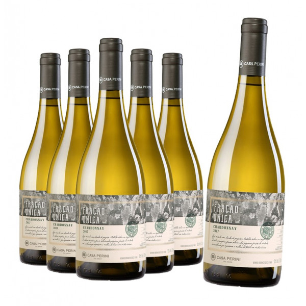 Pack 6 Vinhos Casa Perini Fração Única Chardonnay 750ml