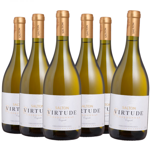Pack 6 Vinho Salton Virtude Chardonnay 750ml