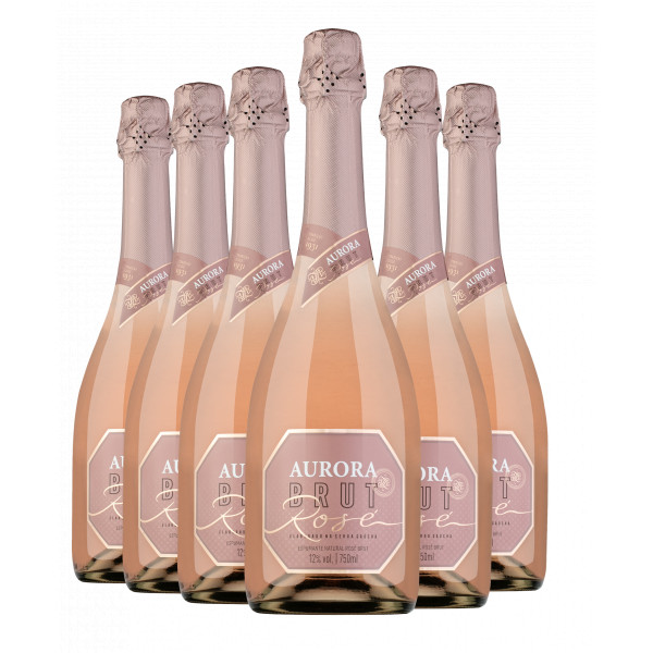Pack 6 Espumantes Aurora Brut Rosé 750ml