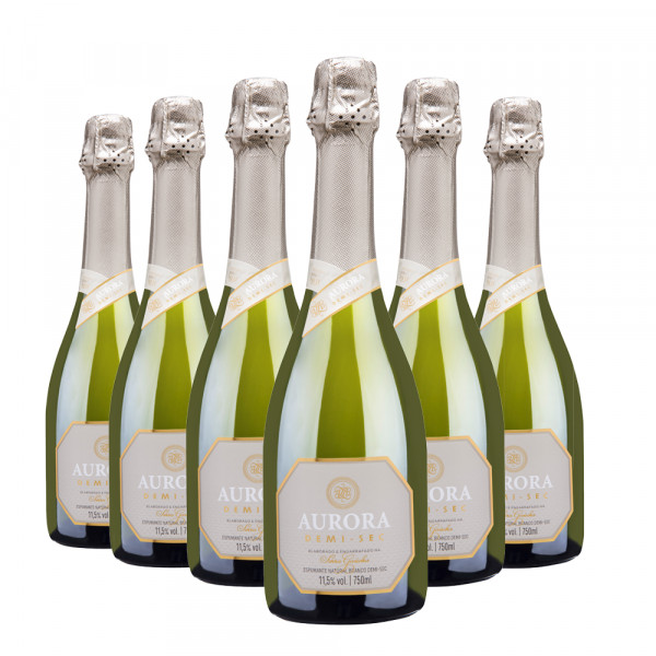 Pack 6 Espumantes Aurora Demi-Sec 750ml