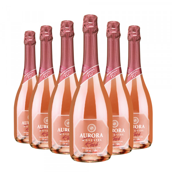 Pack 6 Espumantes Aurora Moscatel Rosé 750ml
