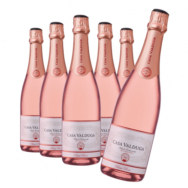 Pack 6 Espumantes Casa Valduga Arte Tradicional Brut Rosé 750ml