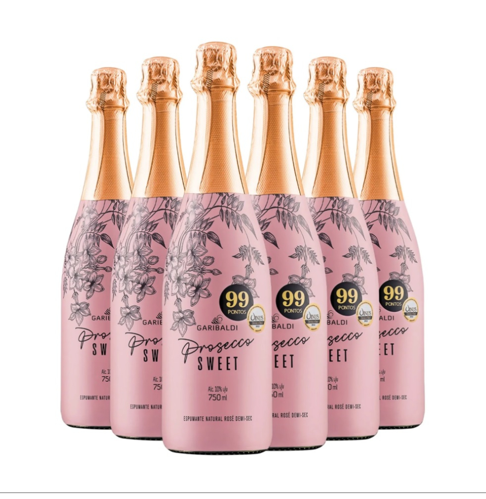 Pack 6 Espumantes Garibaldi Prosecco Rosé Sweet 750ml
