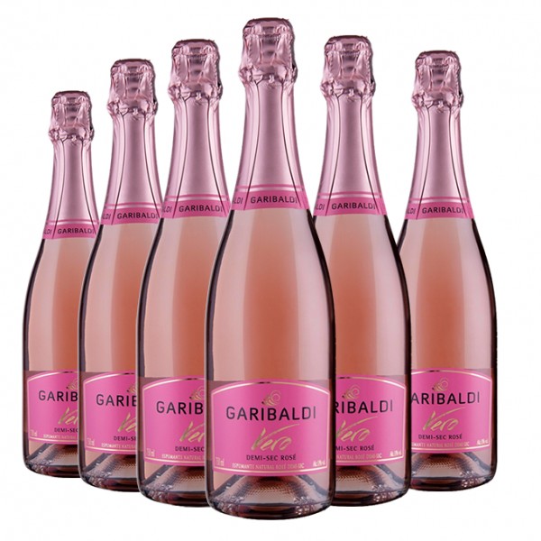 Pack 6 Espumantes Garibaldi Vero Demi-Sec Rosé 750ml