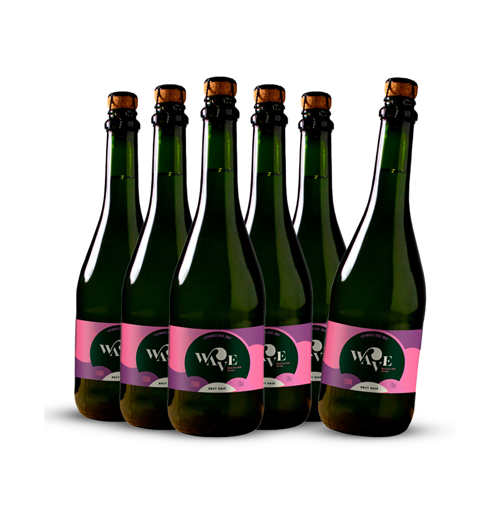 Pack 6 Espumantes Wave Brut Rosé 660ml