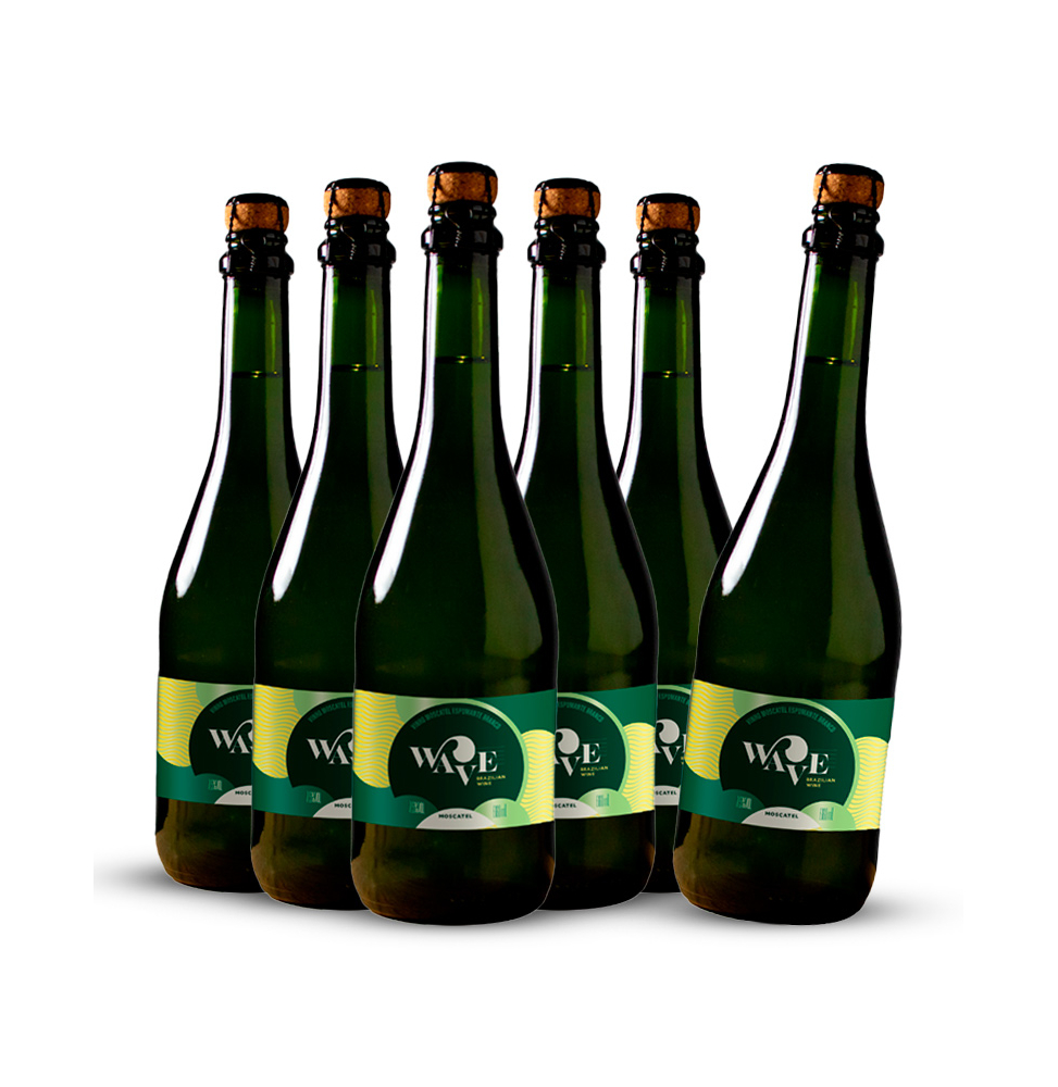 Pack 6 Espumantes Wave Moscatel Branco 660ml