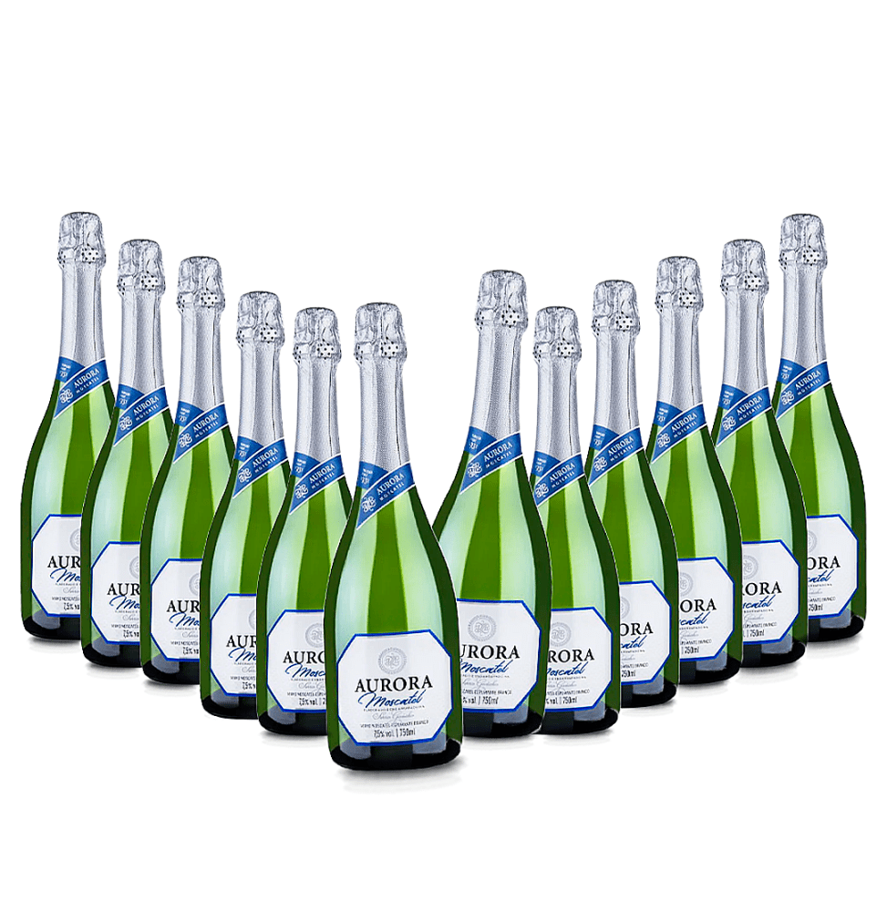 Pack 12 Espumantes Aurora Moscatel 750ml