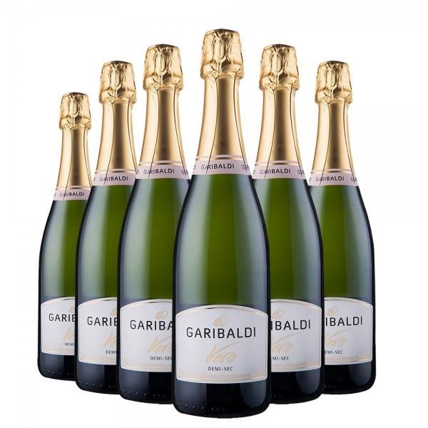 Pack 6 Espumantes Garibaldi Vero Demi-Sec 750ml