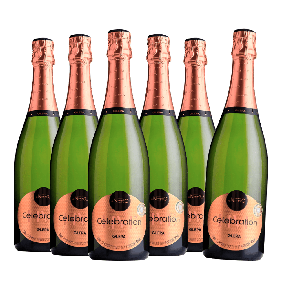 Pack 6 Espumantes Ponto Nero Live Celebration Glera Prosecco 750ml